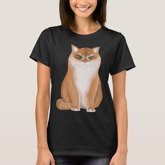 BKH British Kurz Hair Cat Black Golden Shaded T-Shirt (Vorderseite)