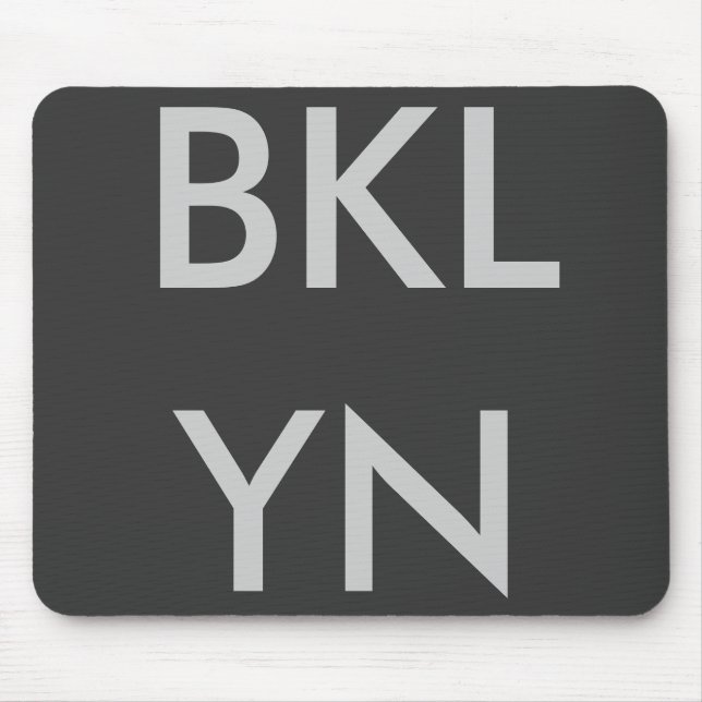 BKLYN Mousepad Schwarzes/Greysilver (Vorne)