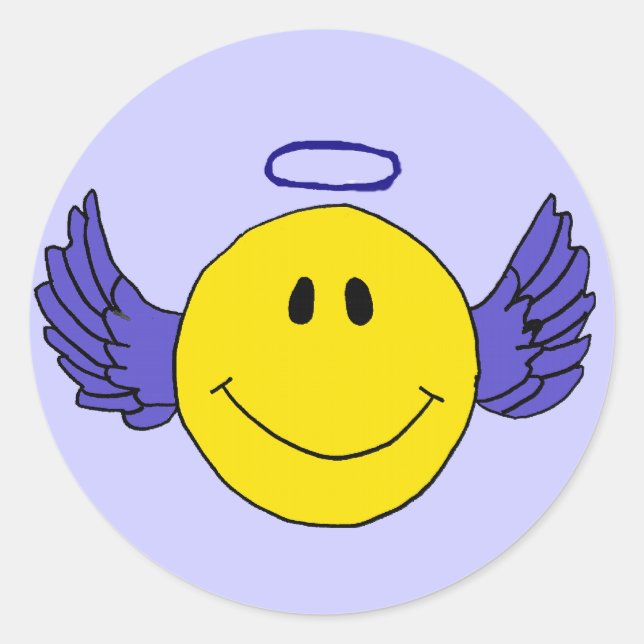 BL- Angel-Face-Round-Stickers Runder Aufkleber (Vorderseite)