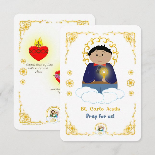 Bl. Carlo Acutis Heilige Karte (Vorne/Hinten)