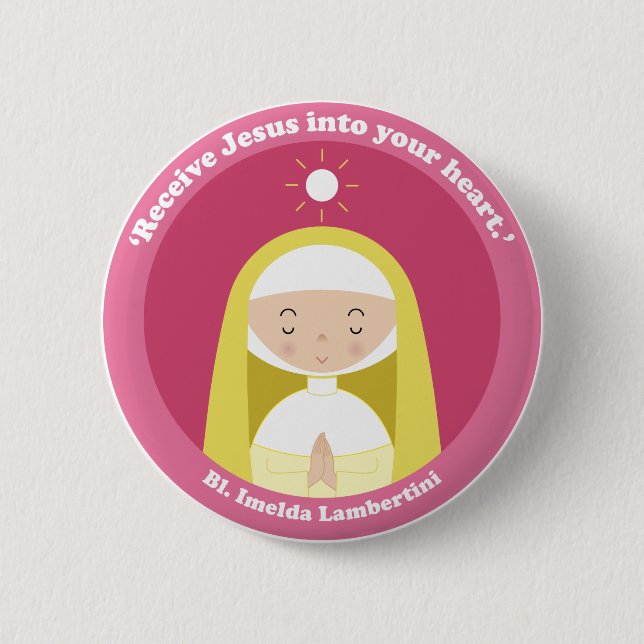 Bl. Imelda Lambertini Button (Vorderseite)