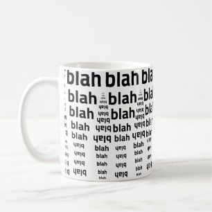 Bla Bla Bla Tasse Lustige Minimalistische Kaffee