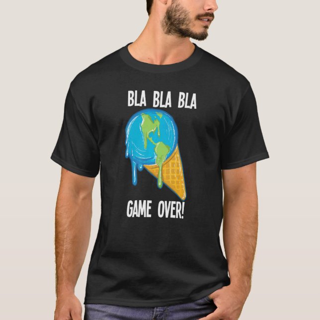 Bla Bla Spiel über das Schmelzen von Eis weltweit  T-Shirt (Vorderseite)