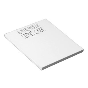 Blabla - Blabla, interessiere mich ich nicht Notizblock