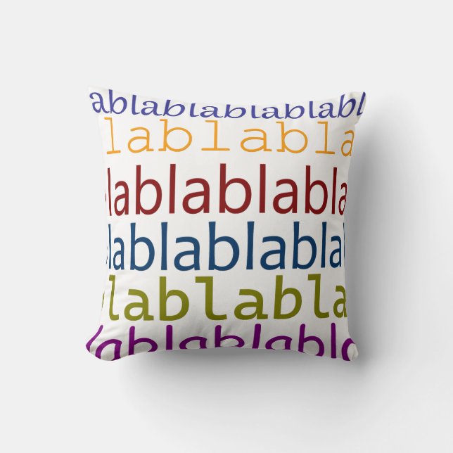 Blablabla Kissen (Vorderseite)