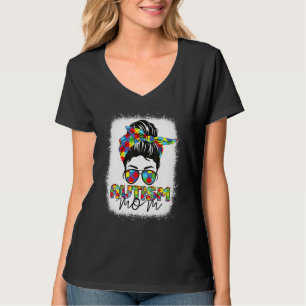 Blached Autismus Mama Messy Bun Autismus Sensibili T-Shirt