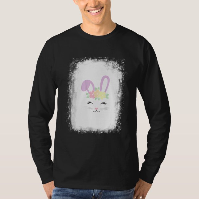 Blached Bunny Face Leopard Brille Headband Happy T-Shirt (Vorderseite)
