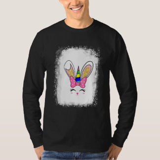 Blached Bunny Face Leopard Brille Headband Happy T-Shirt