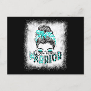 Blached Dysautonomia Warrior Messy Bun Turquoise Postkarte