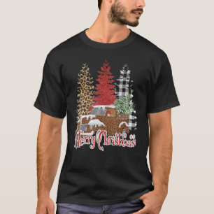 Blached FroChristmas Pine Trees Weihnachtsbaum T-Shirt