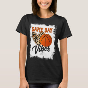 Blached Game Day Vibes Basketball Fan Mama Oma T-Shirt