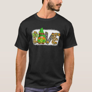 Blached LIEBE St Patricks Day Gnomes Kleeblatt für T-Shirt