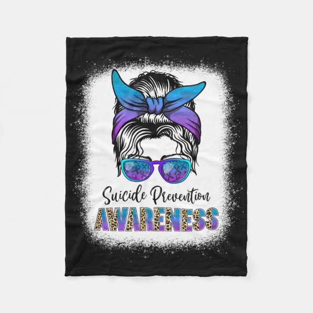 Blached Suicide Prevention Awareness Week Messy B Fleecedecke (Vorderseite)