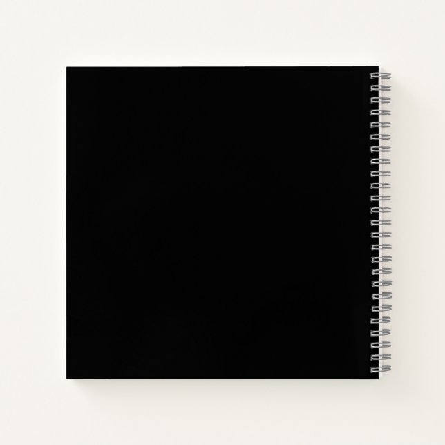 Black #000000 Spiral Notebook Notizbuch (Rückseite)