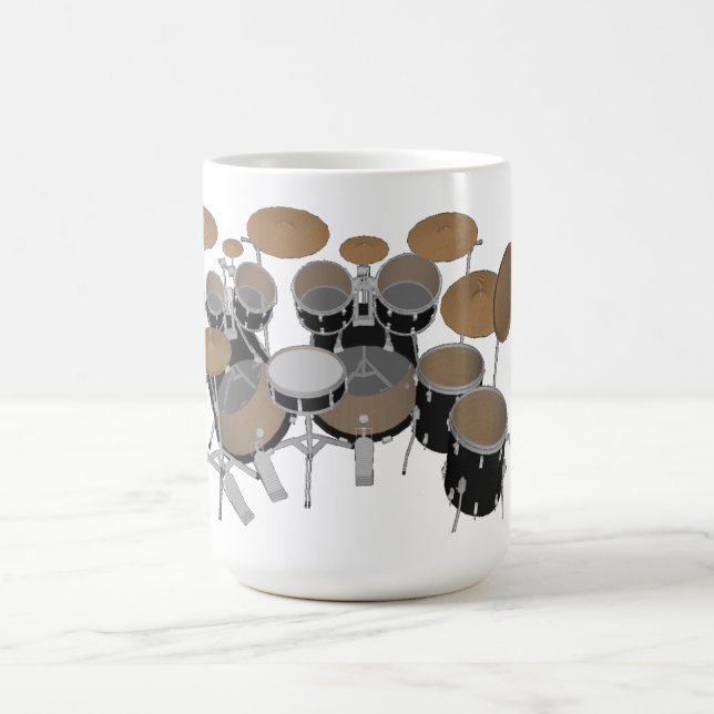 Black 10 Piece Drum Kit - Kaffee Tasse (Mittel)
