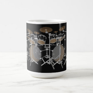 Black 10 Piece Drum Kit - Kaffee Tasse