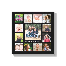 Black 13 Foto Collage Familienname Personalisiert