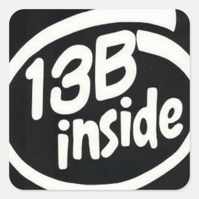 Black 13b Rotary Motor Stickers (Vorderseite)