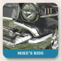 Black 1957 Chevy Car, Name/Nachricht, Ihr Foto/Art