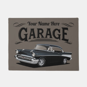 Black 1957 Classic Car Willkommen mit Black Schrif Fußmatte