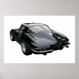 Black 1963 Corvette Stingray Poster