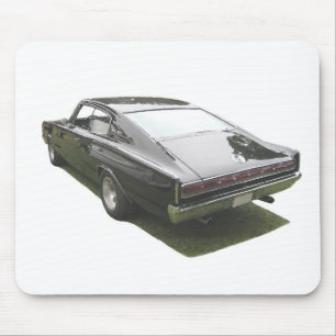Black 1967 Dodge Ladegerät Mousepad. Mousepad