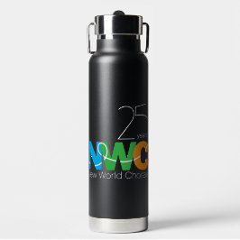 Black 25-jähriges NWC Wasserflasche mit Stroh Trinkflasche