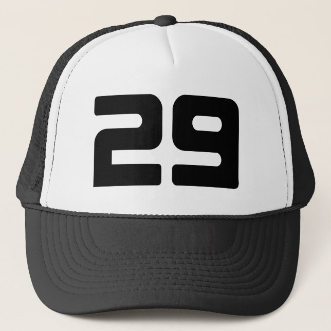Black 29. Geburtstagsparty Trucker Hat Truckerkappe (Vorderseite)