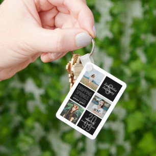 Black 4-Foto Fun Boxes Class Year Schlüsselanhänge Schlüsselanhänger