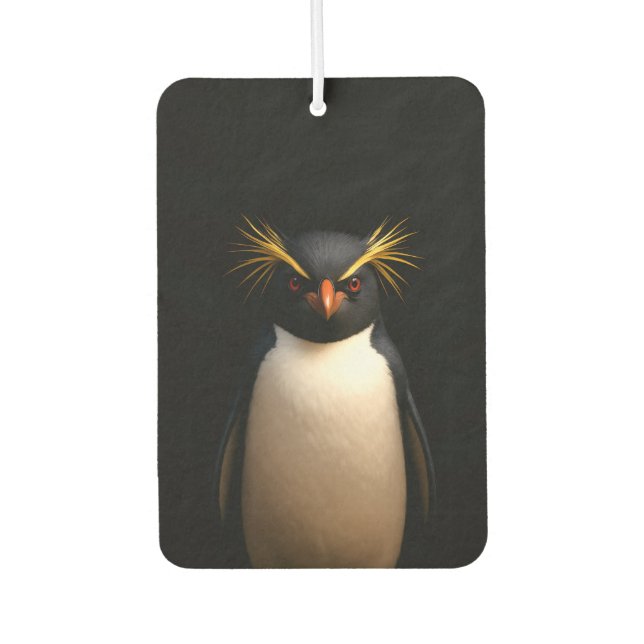 Black 4 Luxe Air Fresheners, Rockhopper Penguin Autolufterfrischer (Vorderseite)