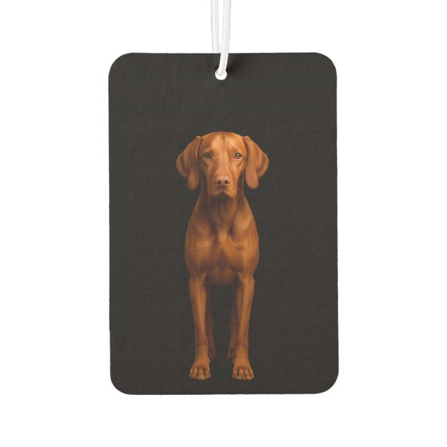 Black 4 Luxe Car Air Fresheners, Agile Vizsla Dog Autolufterfrischer (Rückseite)