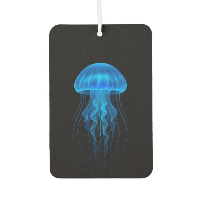 Black 4 Luxe Car Air Fresheners, Blue Jellyfish Autolufterfrischer (Vorderseite)