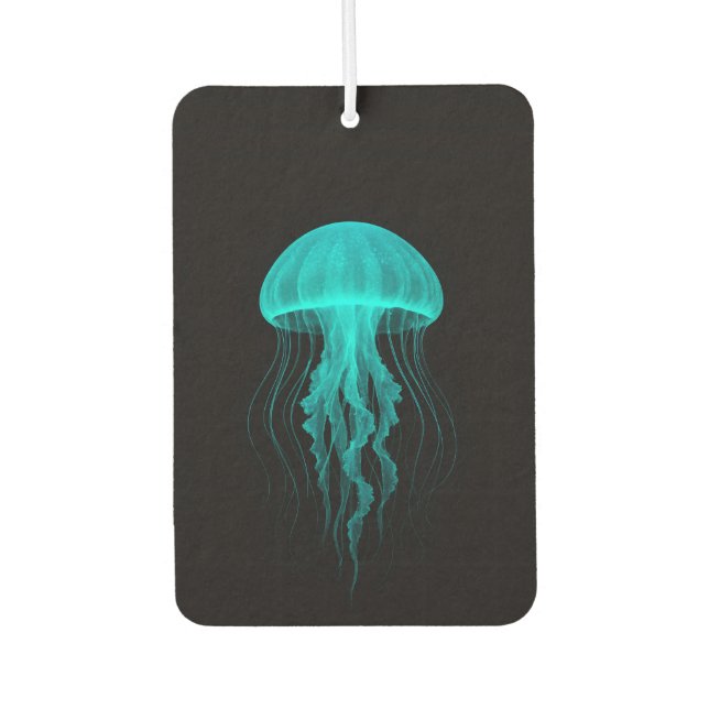 Black 4 Luxe Car Air Fresheners, Green Jellyfish Autolufterfrischer (Vorderseite)