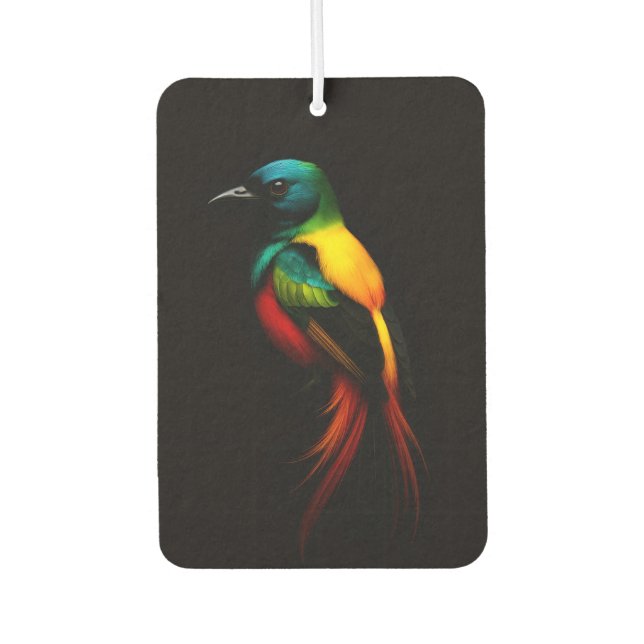 Black 4 Luxe Car Air Fresheners, Rainbow Bird Autolufterfrischer (Vorderseite)
