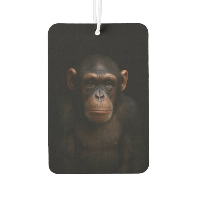 Black 4 Luxe Car Air Fresheners, Serene Chimpanzee Autolufterfrischer (Rückseite)