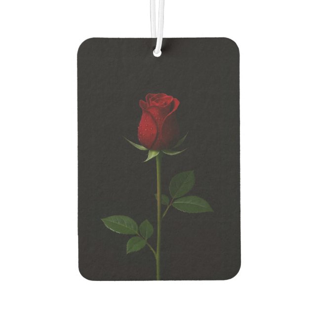 Black 4 Luxe Car Air Fresheners, Velvet Red Rose Autolufterfrischer (Rückseite)