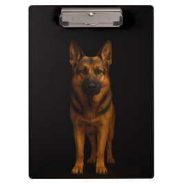 Black 4 Luxe Clipboard, German Shepherd Dog Klemmbrett