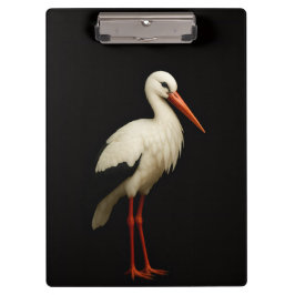 Black 4 Luxe Clipboard, Graceful Stork Klemmbrett