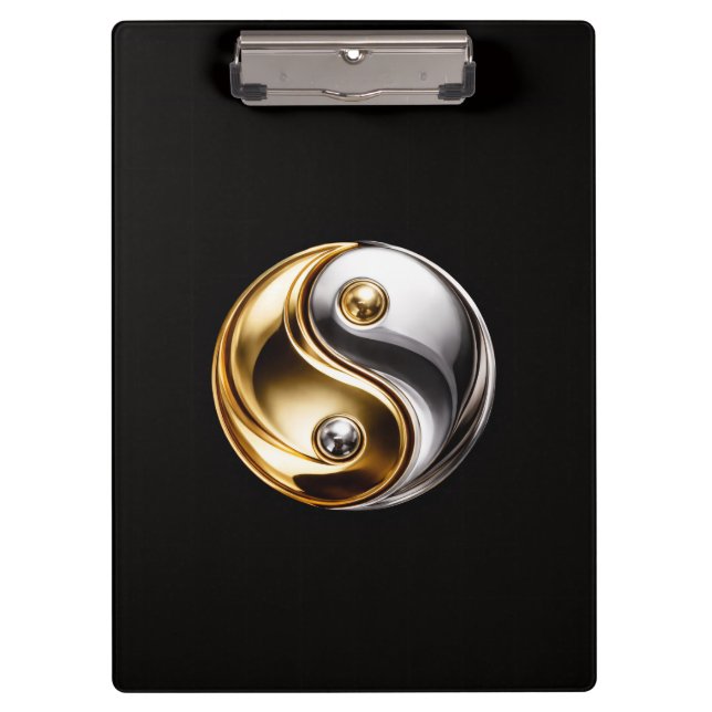 Black 4 Luxe Clipboard, Harmony Yin Yang Klemmbrett (Vorderseite)