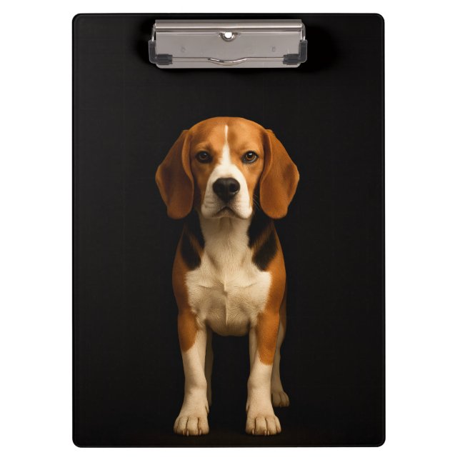 Black 4 Luxe Clipboard, Kind Beagle Klemmbrett (Vorderseite)