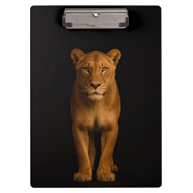 Black 4 Luxe Clipboard, Noble Lioness Klemmbrett (Vorderseite)