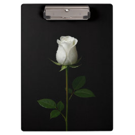 Black 4 Luxe Clipboard, Pure White Rose Klemmbrett