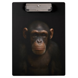 Black 4 Luxe Clipboard, Serene Chimpanzee Klemmbrett