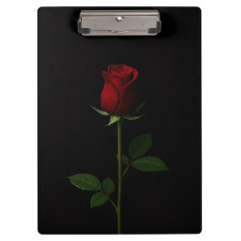Black 4 Luxe Clipboard, Velvet Red Rose Klemmbrett