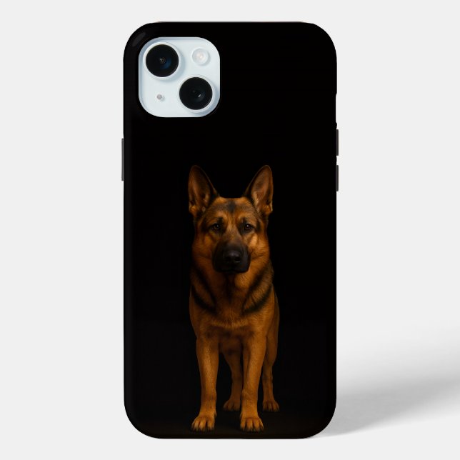Black 4 Luxe, Deutscher Schäferhund iPhone 15 Plus Case-Mate iPhone Hülle (Rückseite)