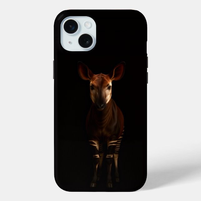 Black 4 Luxe, Forest Okapi iPhone 15 Plus Case-Mate iPhone Hülle (Rückseite)