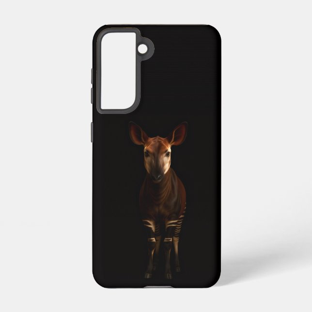 Black 4 Luxe  Galaxy S21 Case, Forest Okapi Samsung Galaxy Hülle (Rückseite)