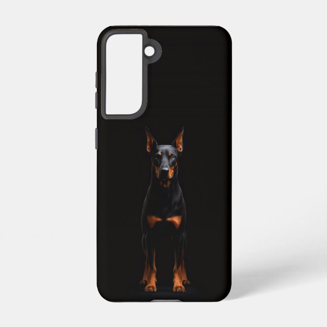 Black 4 Luxe  Galaxy S21 Case, Guardian Doberman Samsung Galaxy Hülle (Rückseite)