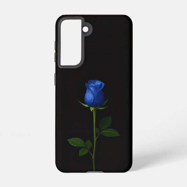 Black 4 Luxe  Galaxy S21 Case, Midnight Blue Rose Samsung Galaxy Hülle (Rückseite)