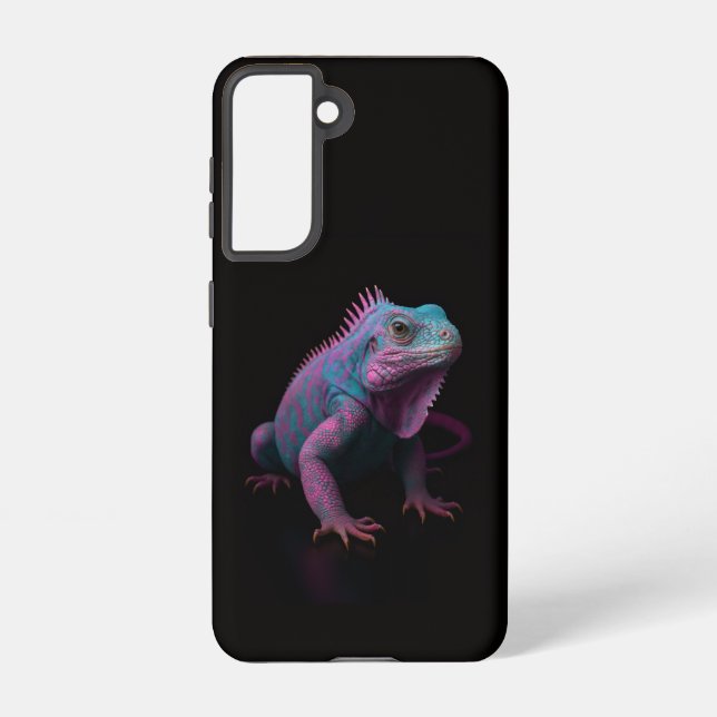 Black 4 Luxe Galaxy S21 Case, Pink Iguana Samsung Galaxy Hülle (Rückseite)